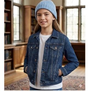 Polo Ralph Lauren Denim Jacket Girls L(12-14) Blue Jean Classic Trucker